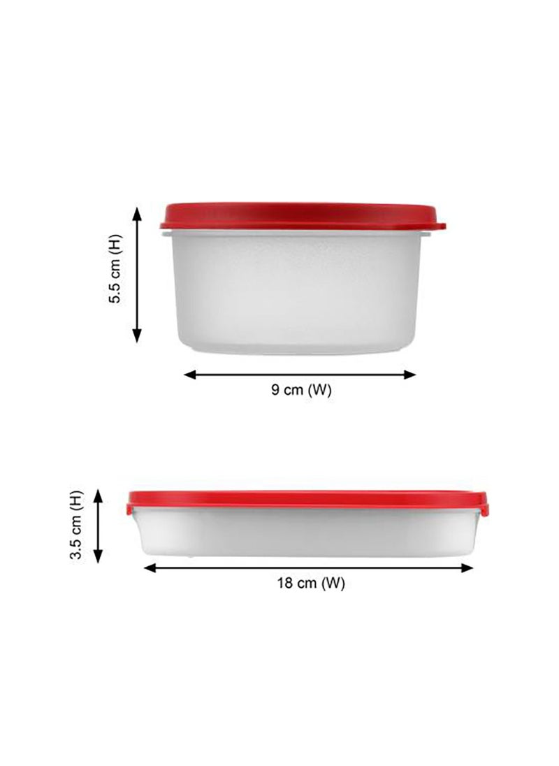 Milton - Plastic Double Decker Lunch Box, With Lunch Bag - Red - Image 1