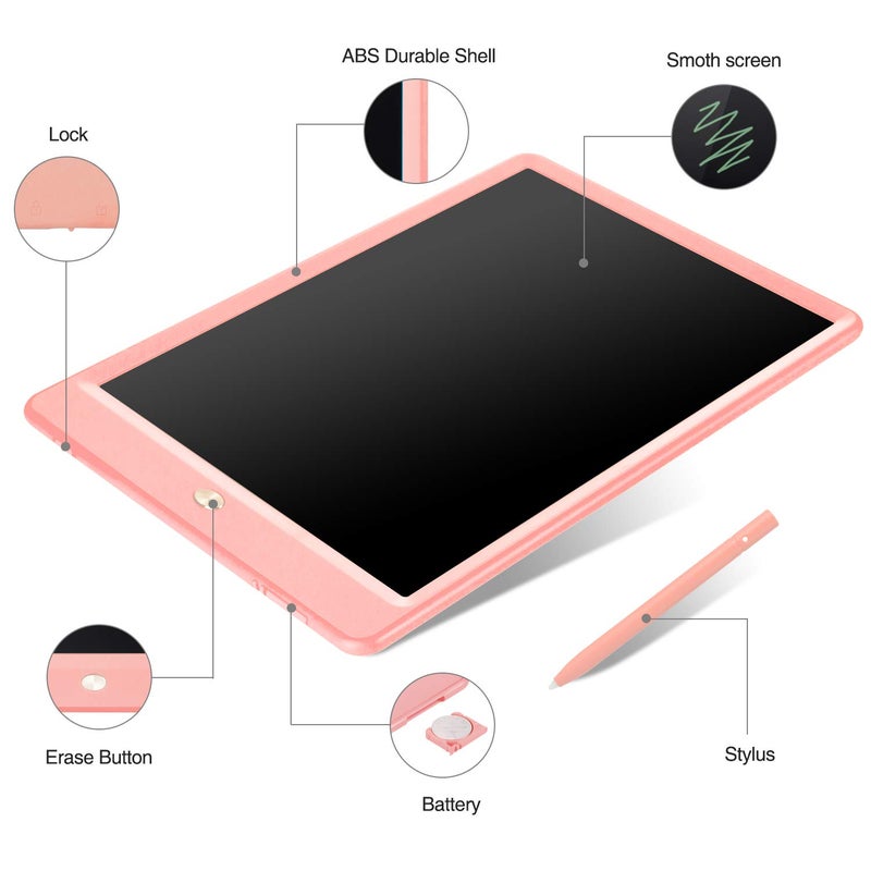 LEYAOYAO 2 Pack LCD Writing Tablet for Kids Doodle Board 10 Inch, Electronic Drawing Tablet Drawing Pads, LEYAOYAO Drawing Board Learning Educational Toddler Toy - Gift for 3-6 Years Old Boys Girls - Image 5