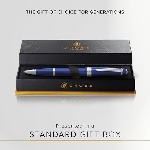 Cross Bailey Light Refillable Rollerball Pen Presented in a Everyday Gift Box - Medium Point, Black Ink, Polished Blue - Image 5
