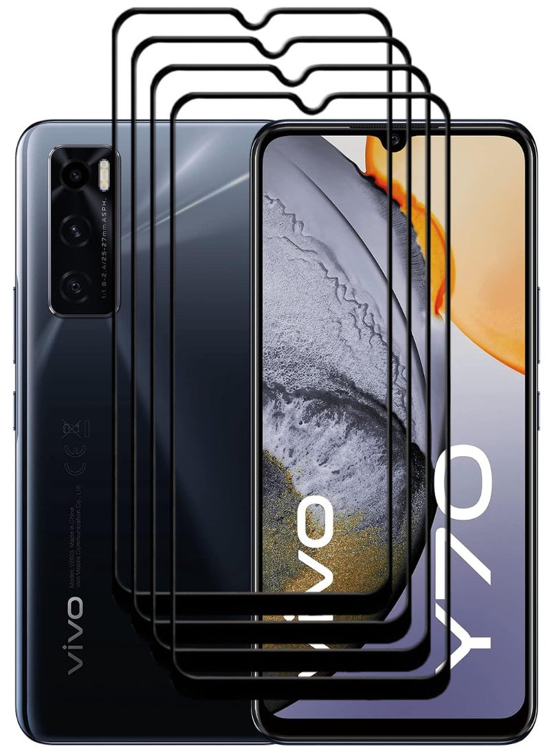 ACLIX 4 Pieces Antistatic ESD Dustproof Premium Quality High Definition Tempered Glass Screen Protector Designed For vivo Y70 - Image 1
