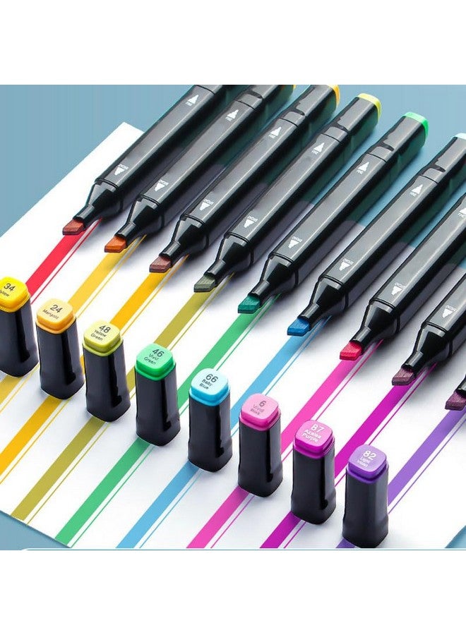 Amitasha 24 Shades Dual Sided Art Markers Pen Set Chisel Tip Color Sketch Pens for Wood, Canvas, Stone, Rock Painting, Glass, Ceramic Surfaces, DIY Crafts Making Creative Supplies - Image 2