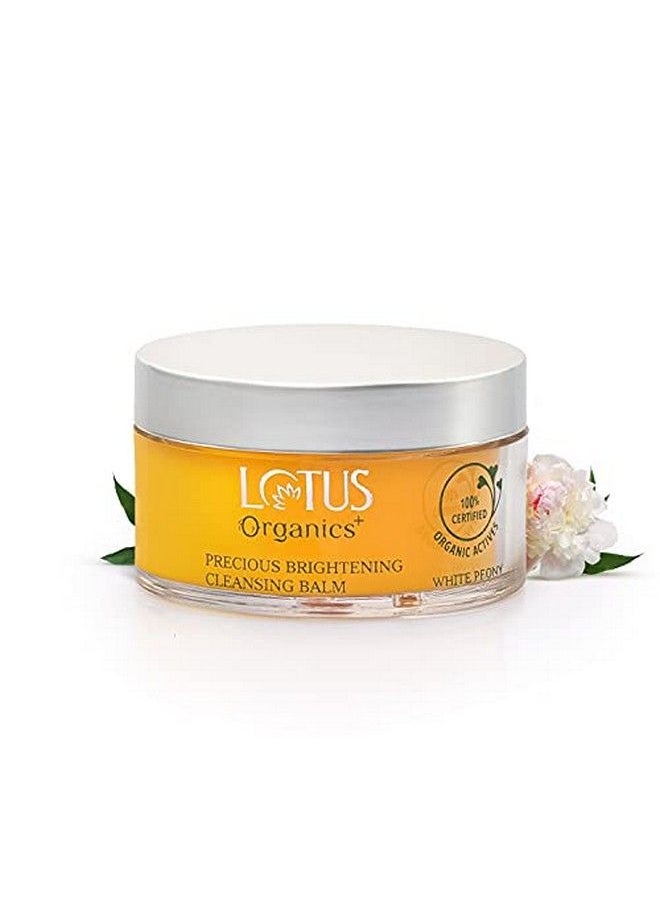 Lotus Organics+ - Precious Brightening Cleansing Balm ; 100% Organic White Peony ; Sulphate & Paraben Free ; All Skin Types ; 50G - Image 1