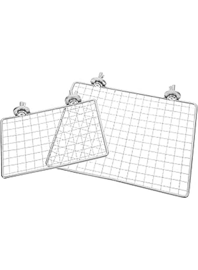 Stainless Steel Bird Perch Platform Set Large Small Flat Stand For Parakeets Cockatiels - Image 1