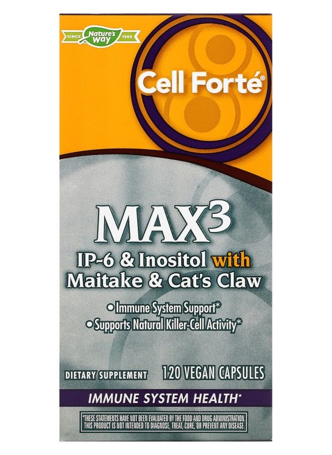 Nature's Cell Forté MAX3 120 Vegan Capsules 