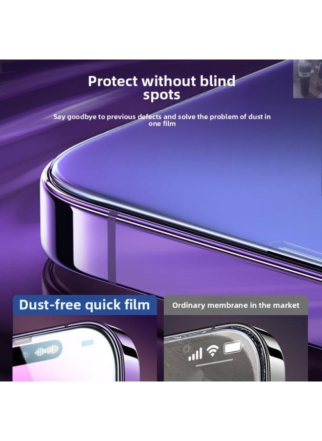 Generic - High-tech Strong And Durable Non-foaming For Apple/// Anti-peep Tempered Film Mobile Phone Dust-free Compartment/no Hole Protection Full Screen-Color:High-definition Film - Basic Model [dust-free Second Cockpit] Automatic Dust Removal With One Pull - Non-porous Dustproof-Size:For Iphone14promax; [value Pack] Buy Two, Get Three Free (chosen By 90% Of Users) - Image 1