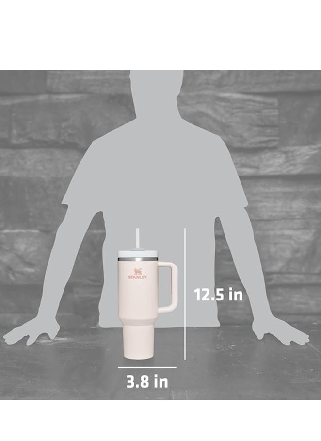Stanley Stanley Quencher H2.0 FlowState Stainless Steel Vacuum Insulated Tumbler with Lid and Straw for Water, Iced Tea or Coffee, Smoothie and More, Rose Quartz, 40 oz  - Image 4