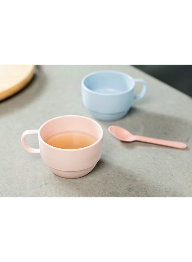 Amori 2 Pieces Spoons Set, Milky Orange And Light Blue
