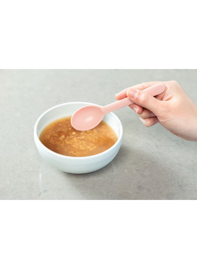 Amori 2 Pieces Spoons Set, Milky Orange And Light Blue