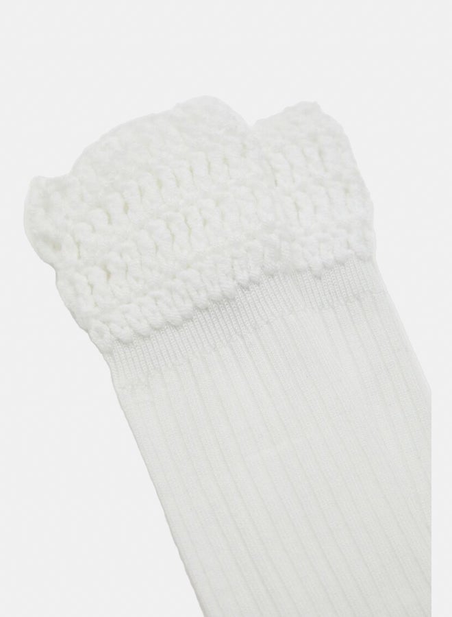 FOREVER 21 Crochet-Trim Crew Socks  - Image 3