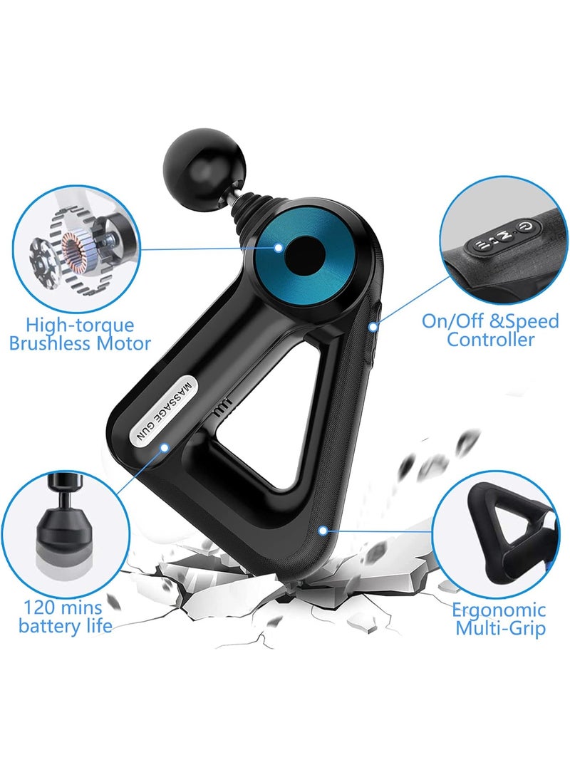 Muscle Massage Gun – Deep Tissue Percussive Therapy – Adjustable Speeds & Quiet Motor – Long Battery Life for Pain Relief & Muscle Recovery - Image 4