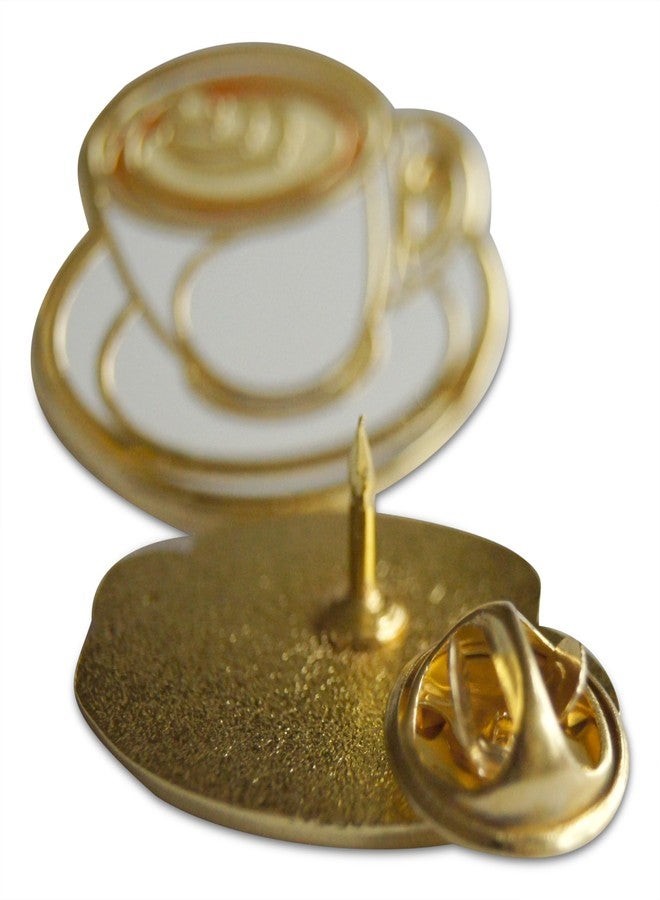 Novel Merk Coffee Cup Latte Appreciation Lapel Pin, Hat Pin & Tie Tack Set with Clutch Back (3-Latte Cup) - Image 3