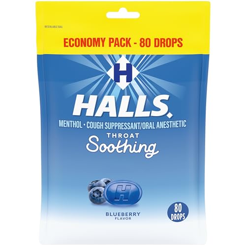 Halls حلوى هولز لتهدئة الحلق بنكهة التوت الأزرق - عبوة اقتصادية 80 حبة - Image 2