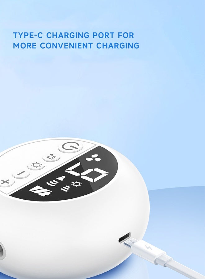 شفاط أنف للأطفال الرضع مع 9 مستويات شفط، شفاط أنف قابل لإعادة الشحن بثلاثة أحجام من رؤوس السيليكون، شفاط أنف عالي الجودة مع إضاءة ليلية، تهويدات مهدئة، مزيل للمخاط للأطفال الرضع - Image 2