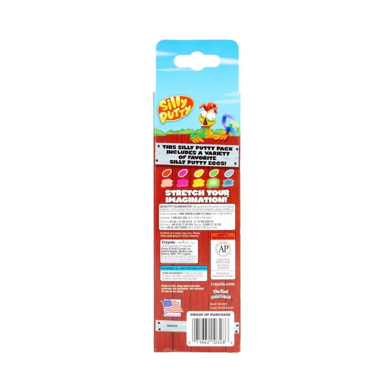 كرايولا Crayola – Silly Putty Assorted 5 pack | Compact size of the egg makes it easy to take on the go, perfect for travel or playdates. | Non-Toxic and Safe | Suitable ages 4+