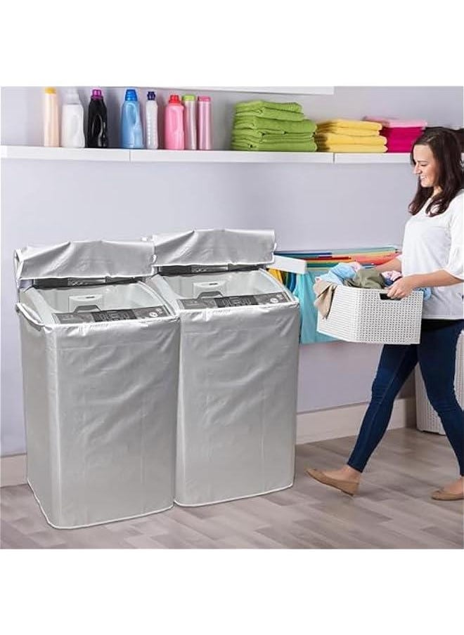 HOOKOR - Washer and Dryer Covers,Top Load Washing Machine Cover Laundry Dryer Protect Cover - Dustproof Waterproof Design for Easy Use Fit for Most Front-loading Machine - Image 1
