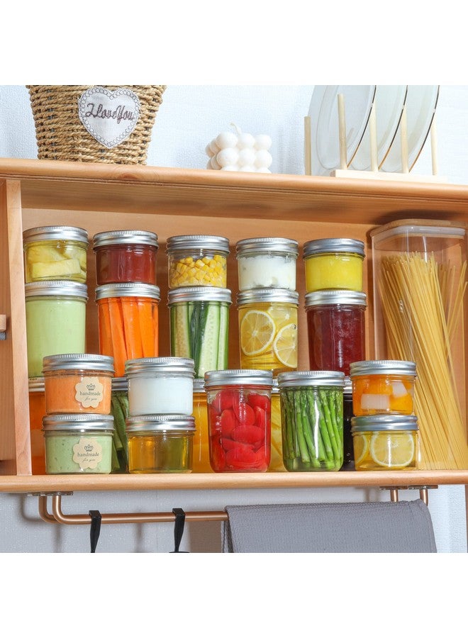 ComSaf ComSaf Mini Mason Jars 4oz - 16 Pack, Regular Mouth Mason Jar with Lids and Seal Bands, Small Glass Canning Jar for Spice, Jam, Honey, Jelly, Dessert, Shower Wedding Favors, DIY Candles Decor  - Image 4