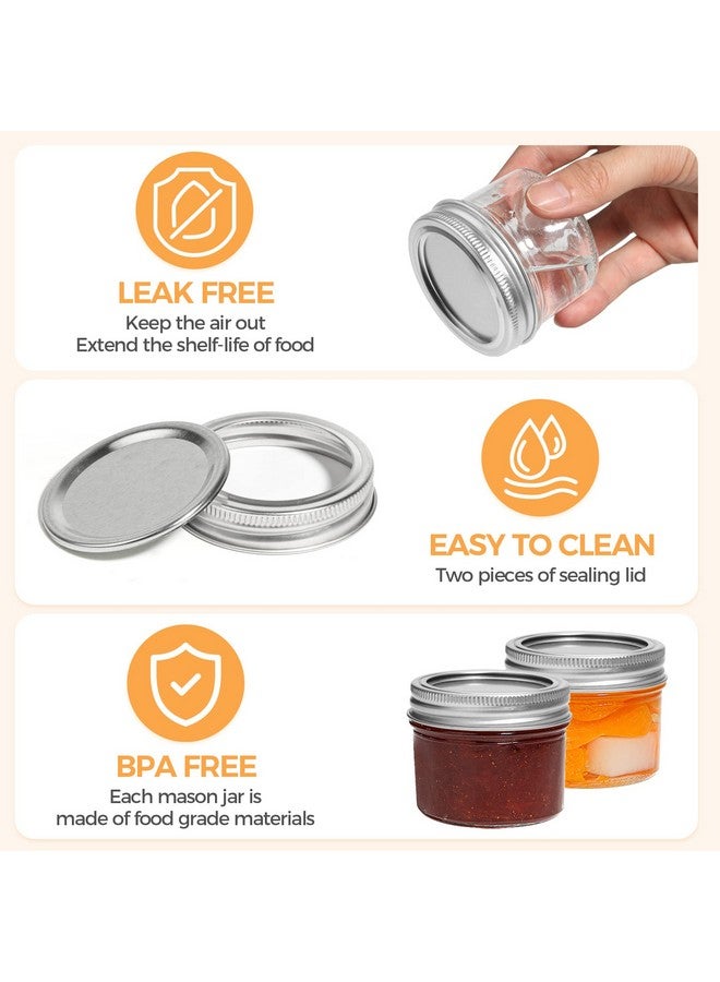 ComSaf ComSaf Mini Mason Jars 4oz - 16 Pack, Regular Mouth Mason Jar with Lids and Seal Bands, Small Glass Canning Jar for Spice, Jam, Honey, Jelly, Dessert, Shower Wedding Favors, DIY Candles Decor  - Image 3