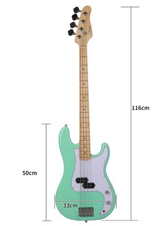 Jidyous Electric Bass Guitar Full Size 4 String with Bass Bag,Strings,Tuner,Strap,Picks and Amp Cord,Green  - Image 3