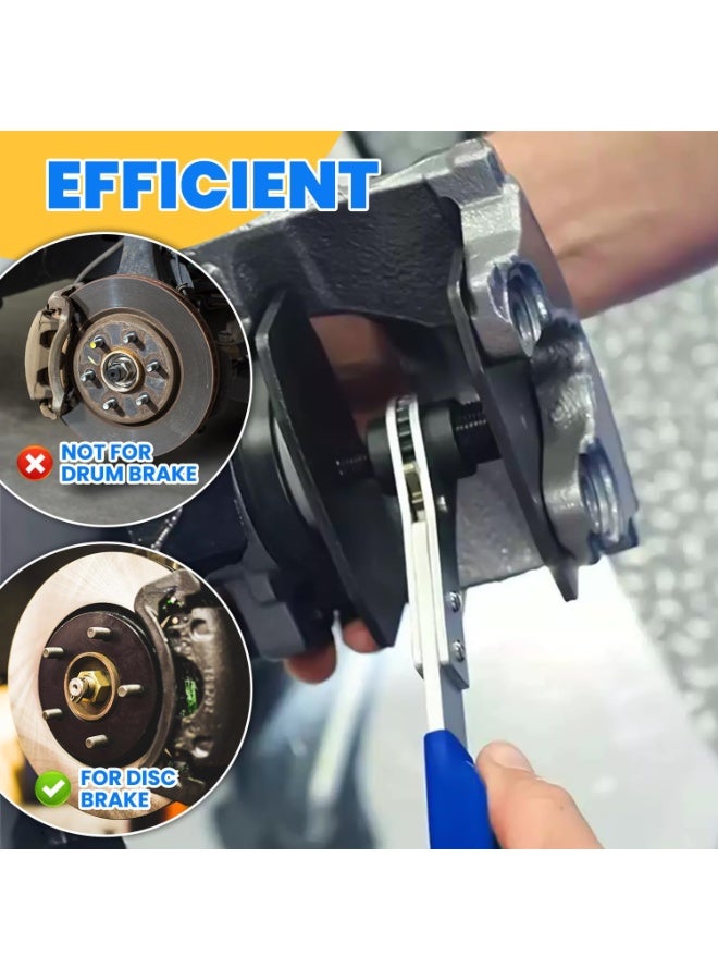 أدوات ضغط آلة فرملة الفرامل، طقم أدوات ضغط آلة فرملة الفرامل العالمية، ضواغط مكبس معدلة بزاوية 360 درجة مع كلابات ولوحات فولاذية لإصلاح فرامل قرص المكبس الفردي/المزدوج/الرباعي (أزرق) - Image 5