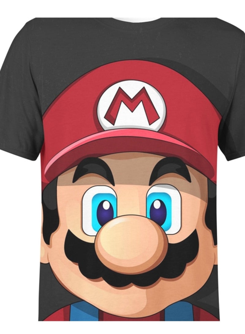 Cartoon Super Mario Brothers trendy T-shirt 3D digital printing personalized breathable T-shirt  - Image 2