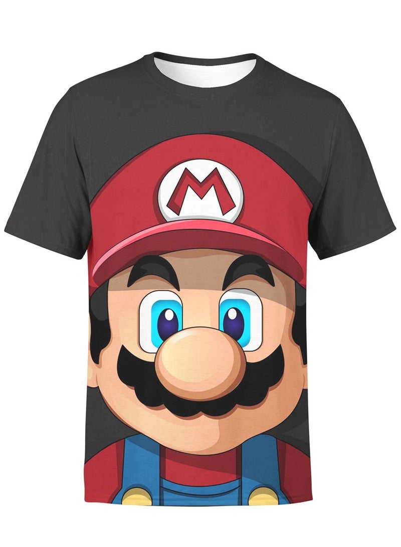 Cartoon Super Mario Brothers trendy T-shirt 3D digital printing personalized breathable T-shirt  - Image 1