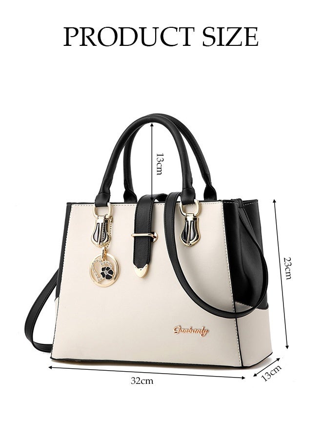 DUNISO Women's Handbag，Portable Large Capacity Shoulder Bag，PU Leather Tote Messenger Bag，Crossbody Bag with Top Handle，Equipped with Adjustable Shoulder Straps，Durable and Sturdy，Suitable for Shopping, Traveling, and Dating  - Image 2