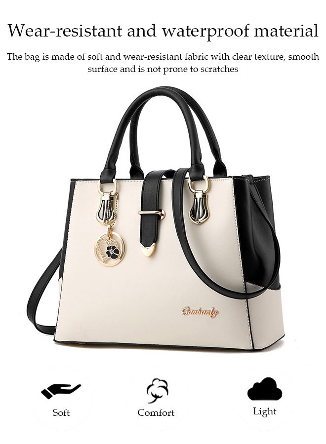 DUNISO Women's Handbag，Portable Large Capacity Shoulder Bag，PU Leather Tote Messenger Bag，Crossbody Bag with Top Handle，Equipped with Adjustable Shoulder Straps，Durable and Sturdy，Suitable for Shopping, Traveling, and Dating  - Image 5