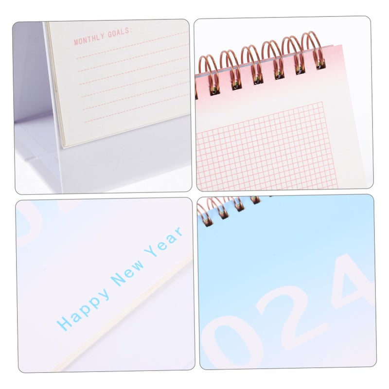 Minimalist Gradient Desk Calendar For Home Office Decor Easy Date Display Sturdy Binding - Image 5