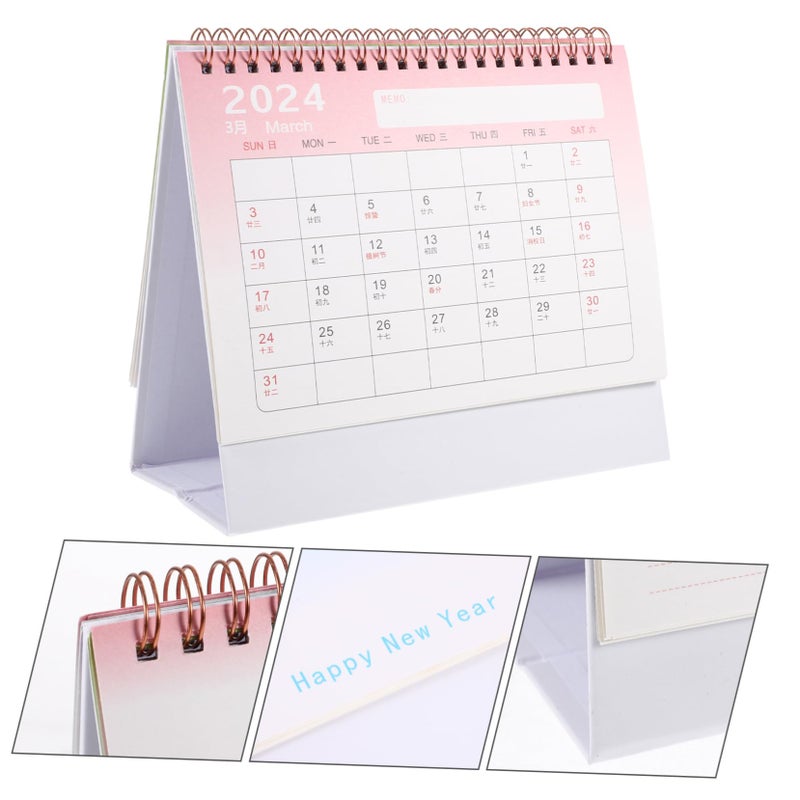 Minimalist Gradient Desk Calendar For Home Office Decor Easy Date Display Sturdy Binding - Image 4