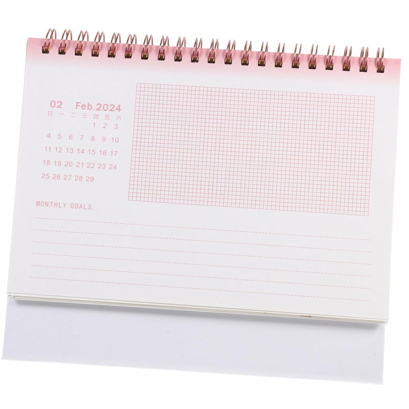 Minimalist Gradient Desk Calendar For Home Office Decor Easy Date Display Sturdy Binding - Image 2