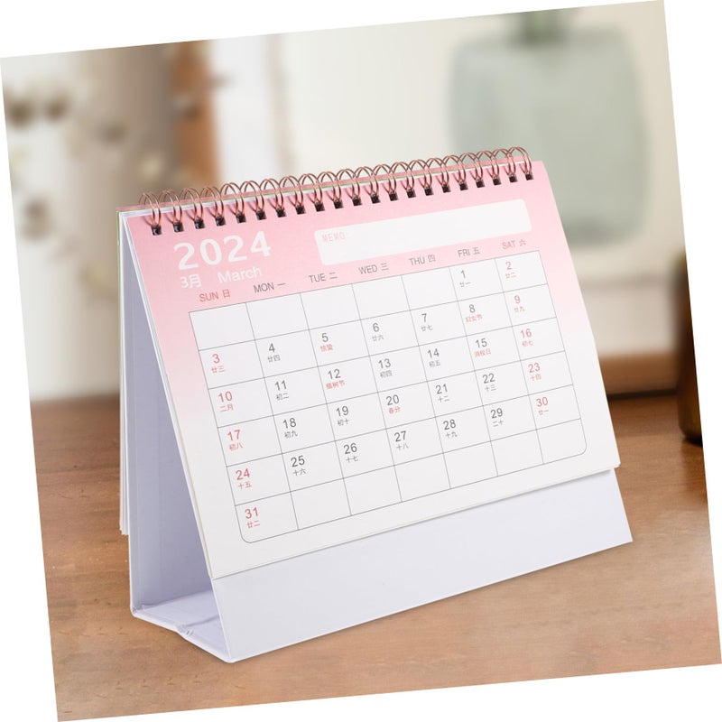 Minimalist Gradient Desk Calendar For Home Office Decor Easy Date Display Sturdy Binding - Image 3