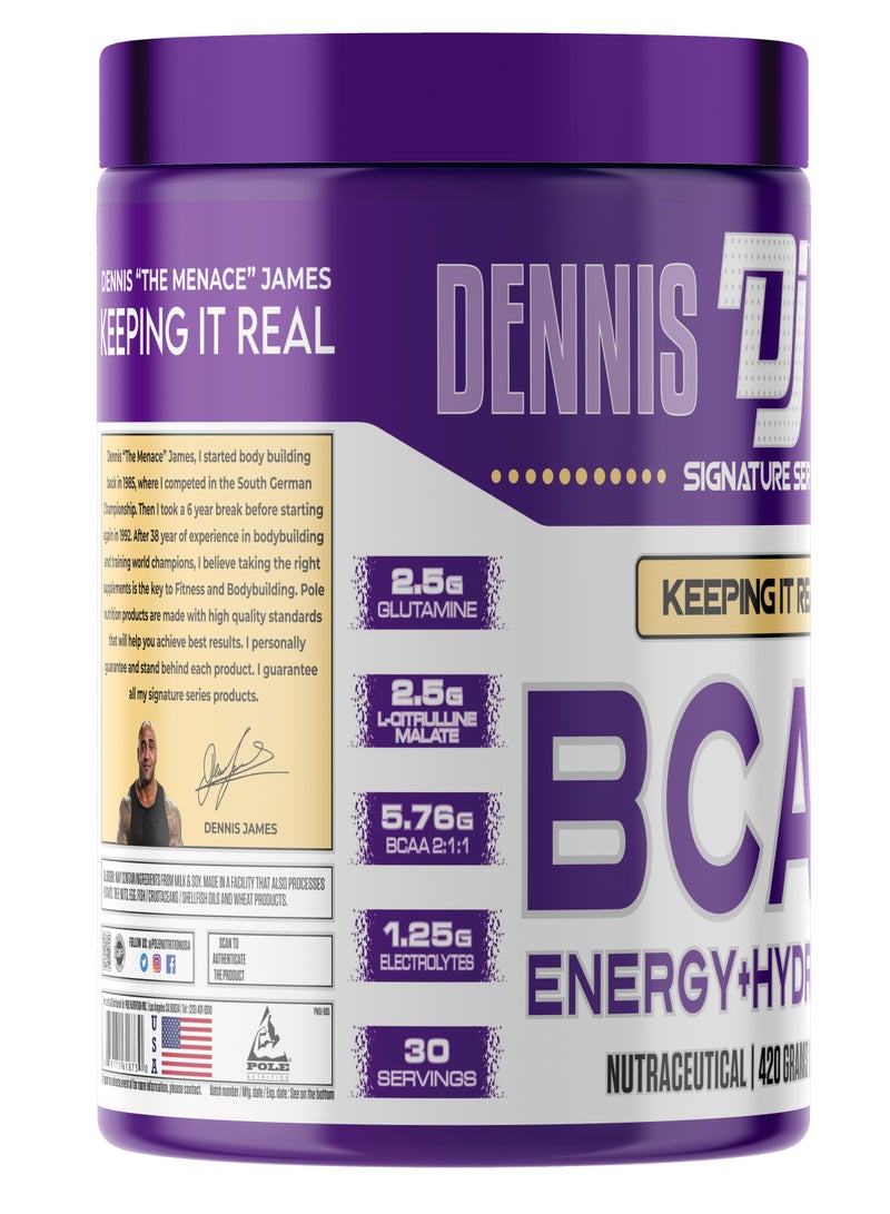 DENNIS JAMES سلسلة التوقيع BCAA - دعم الاستشفاء والعضلات أثناء التمرين (كوزموبوليتان) - Image 2