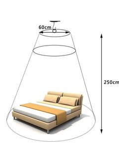 MARGOUN Round Hoop Mosquito Net for Bed, King Size Bed Canopy Hanging Curtain Netting, Princess Round Hoop Sheer Bed Canopy for All Kids Baby Cribs and Adult Beds Fit Twin, Full, Queen - GREEN  - Image 2