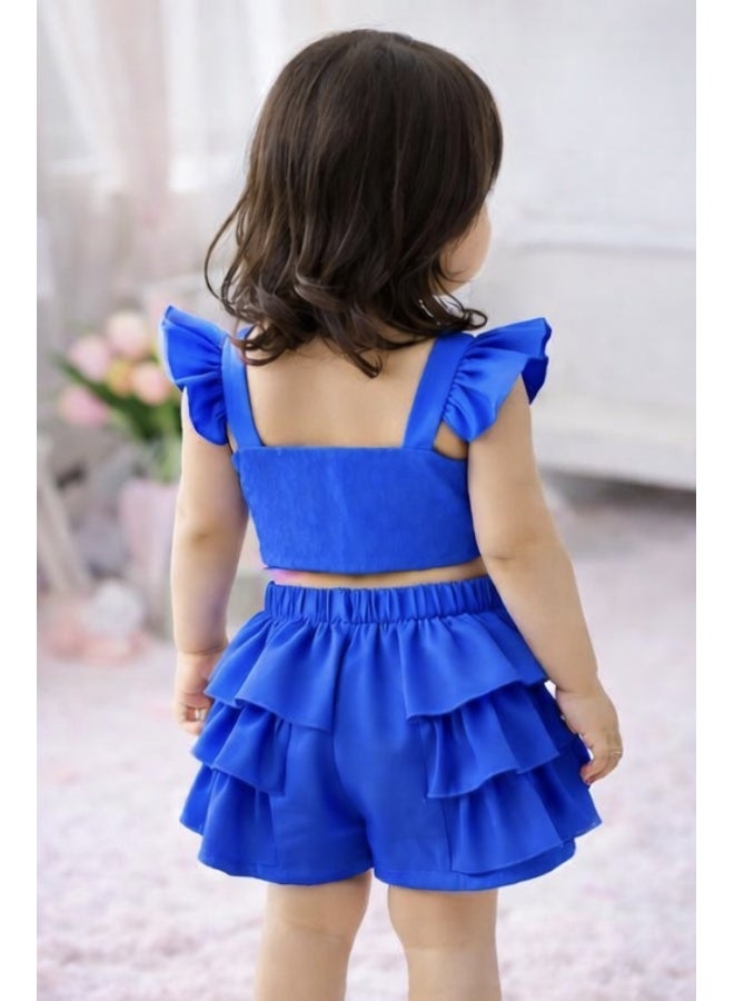 Bold Chic Luna Layers Set for Girls - Pop Blue - Image 1