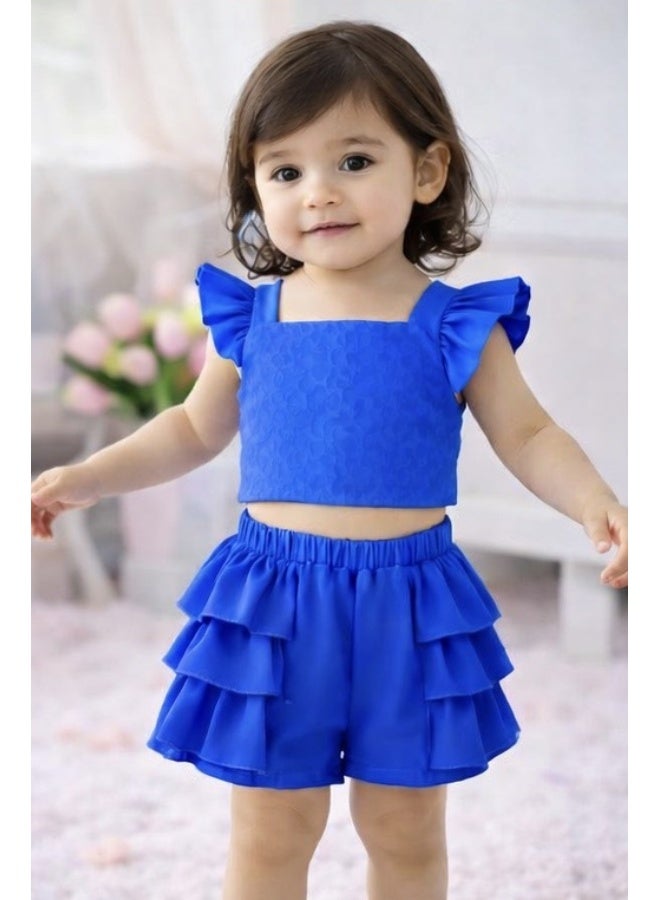 Bold Chic Luna Layers Set for Girls - Pop Blue - Image 4