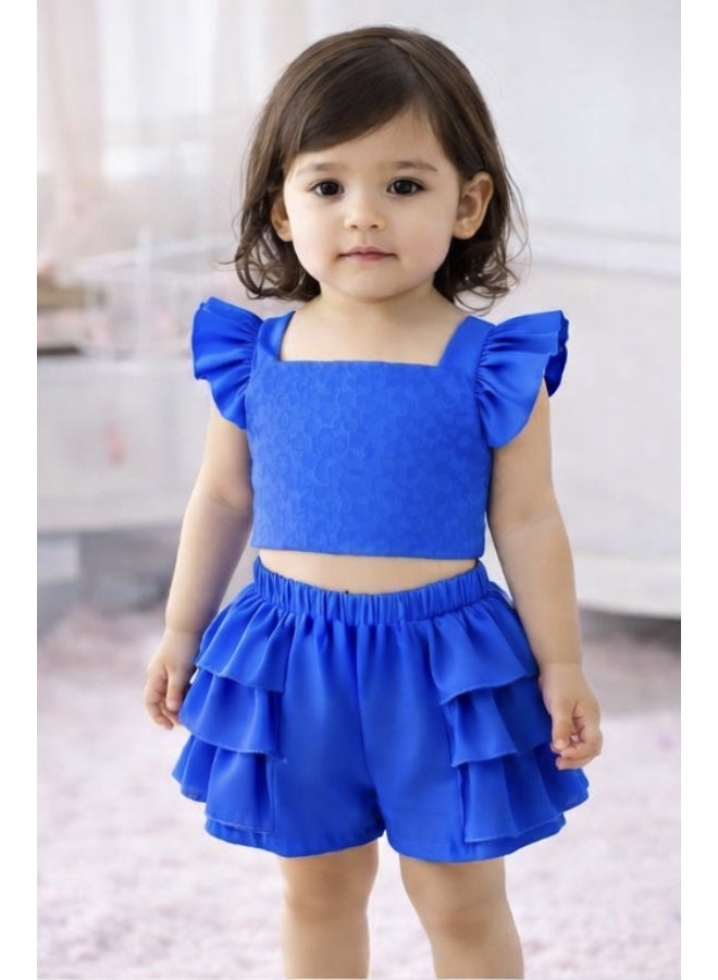 Bold Chic Luna Layers Set for Girls - Pop Blue - Image 3