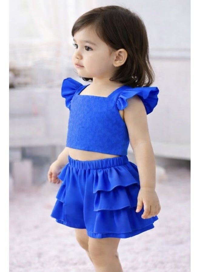 Bold Chic Luna Layers Set for Girls - Pop Blue - Image 2