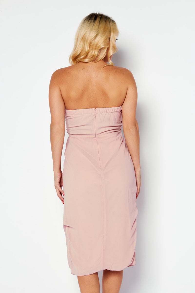 TFNC Women Solid Casual Mini Dress, Pink - Image 4