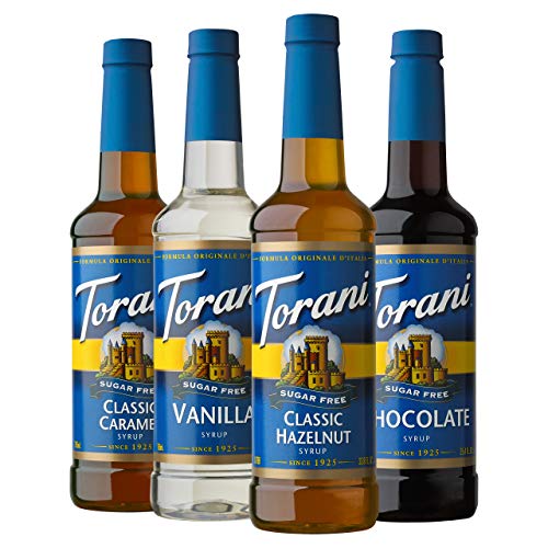 Torani Sugar Free Syrup Variety Pack 254 Ounce Pack of 4 - Image 1