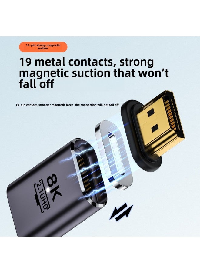HDTV Audio And Video 8K Ultra HD Transmission Magnetic Adapter For HDMI HD Interface Male Adapter UHD2.1-Color:Single Plug  - Image 3