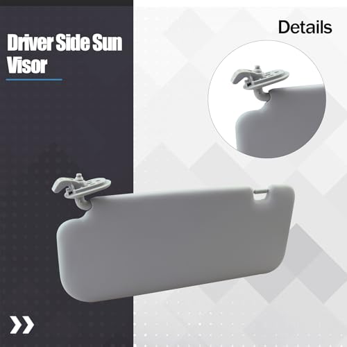 KMBNTU Driver Side Sun Visor Fits for Hyundai Accent 1E 2011 2012 2013 2014 2015 Front Left Sun Protection Shade Replace 85210-1R000 Gray - Image 2