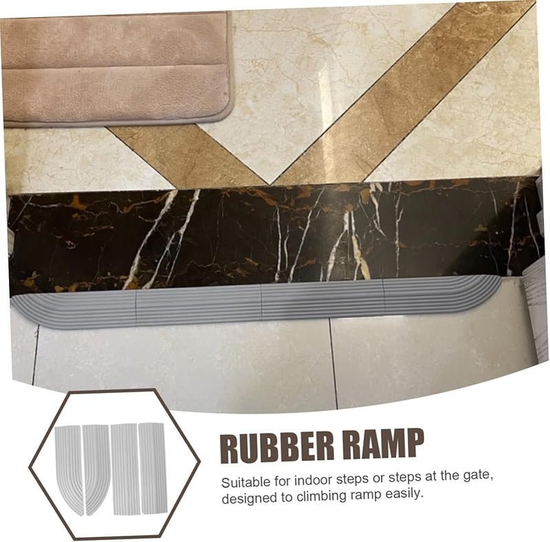 Non Slip Rubber Ramp Pad For Indoor Steps Easy Clean Durable Grey Entry Mat - Image 4