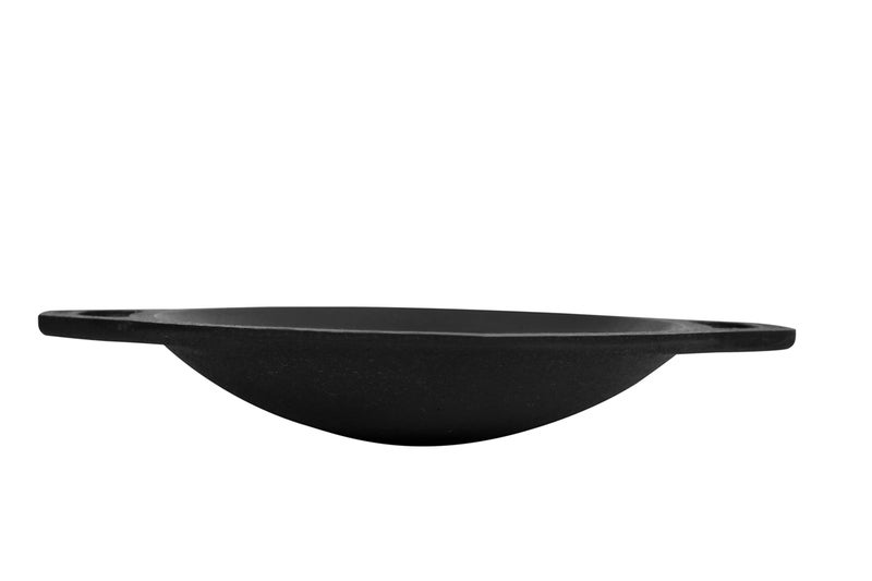 DYNAMIC COOKWARES Premium Pre-Seasoned Even matt Finish Cast Iron Appam Pan 8 Inch/22.05 cm | Gas Compatible | Naturally Nonstick Appam Patra/Chatti/Kallu/Palappam Pan, 100% Pure & Toxin-Free, Black - Image 5