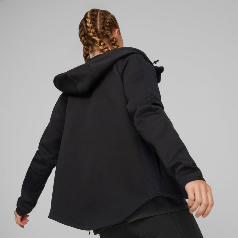 PUMA EVOSTRIPE Womens Black Full-Zip Hoodie - Image 2