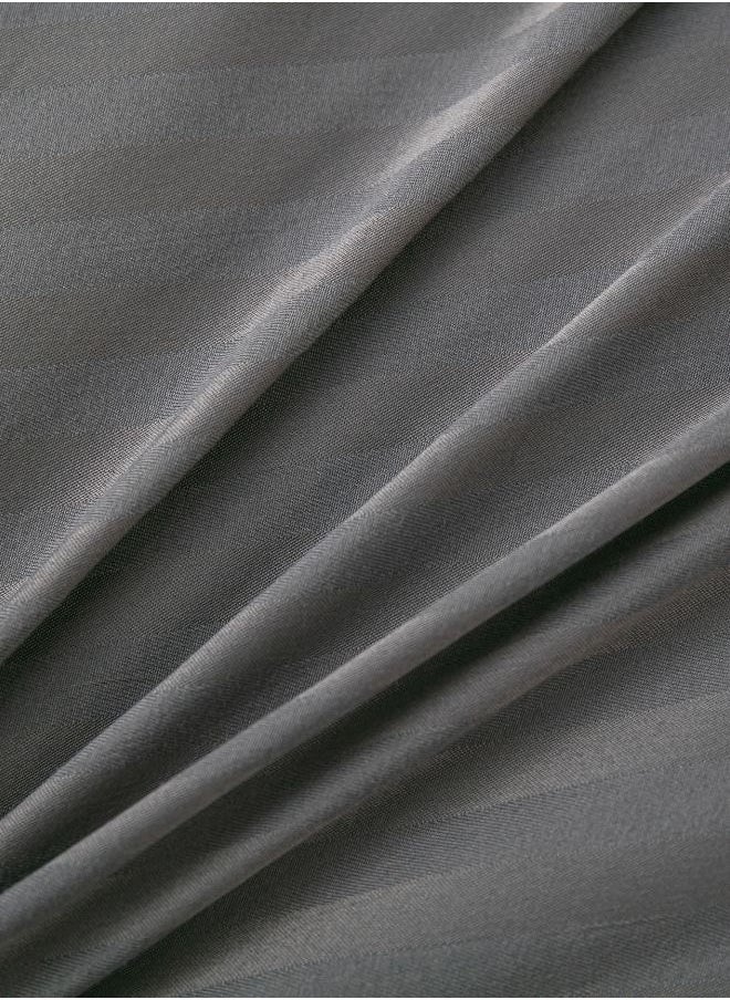 LUNA Home - 3 Pcs Queen Size Fitted sheet with elastic corner 160*200 + 30 cm with 2 pillow cases, bedsheet set, dark grey. - Image 1