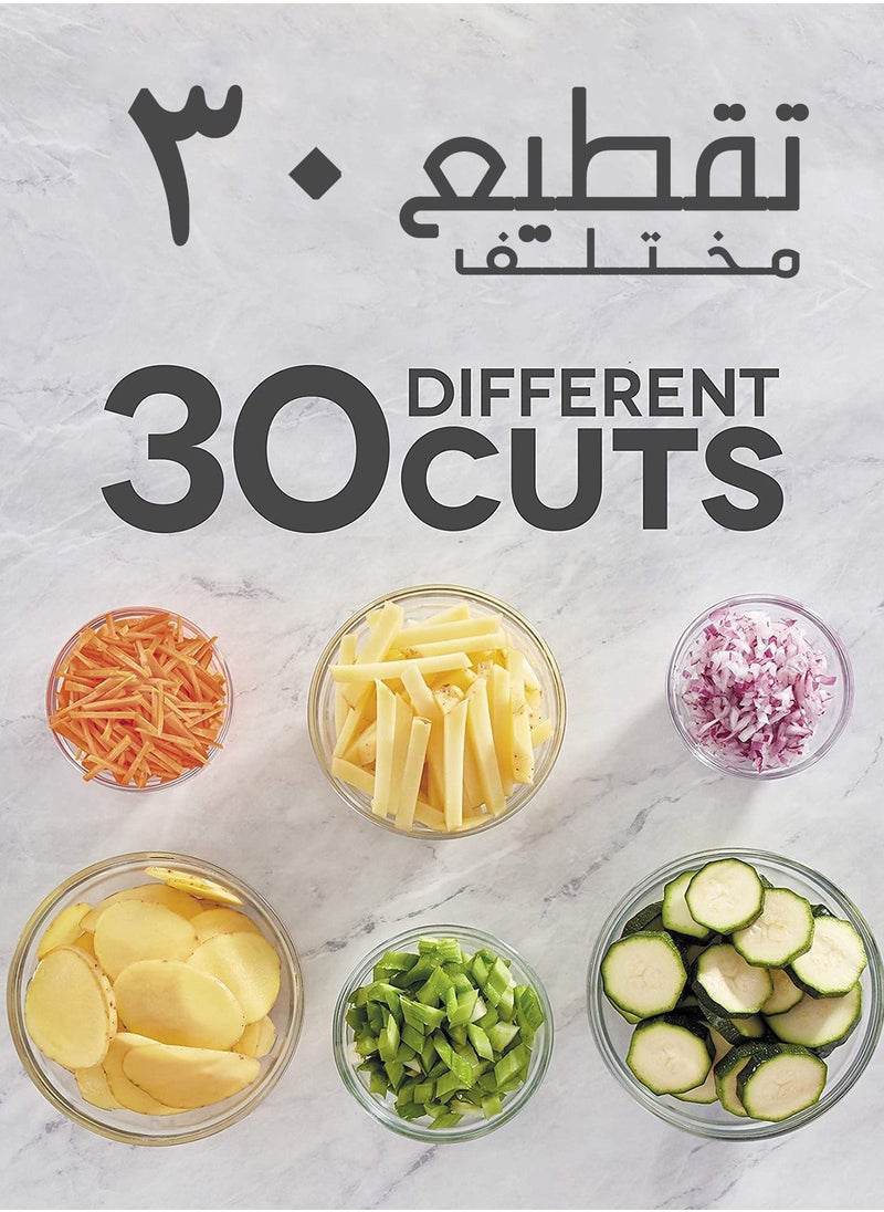 Generic - 30 Cuts Different of Thicknesses 1-8 Mm With Built-in Blades Slicer Vegetable Mandoline - Image 1