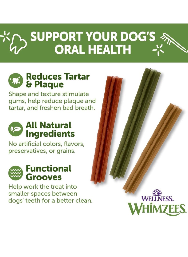 ويمزيس من Wellness Dental Chews للكلاب مكافآت طبيعية طويلة الأمد لأسنان أنظف ونفس منعش خالية من الحبوب ومضادة للحساسية 28 قطعة مضغ - Image 2