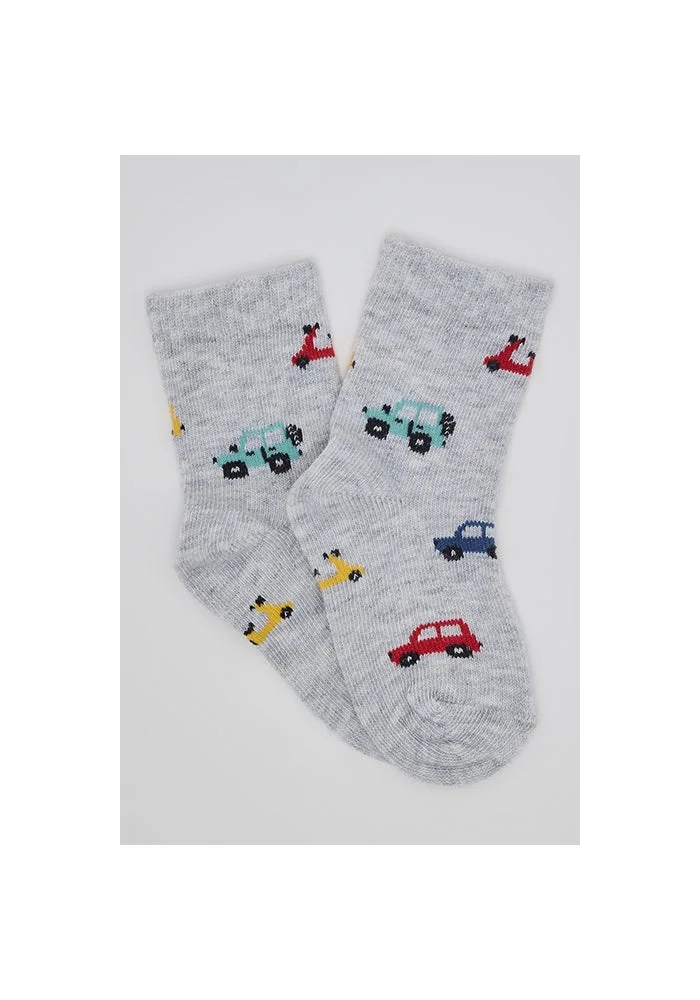 أر أند بي 3 Pack Printed Crew Socks