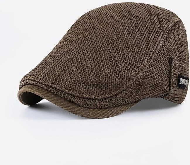 Valkyrie Italian Style Men's Cap Hat Breathable Adjustable Sweatproof Men's Coffee