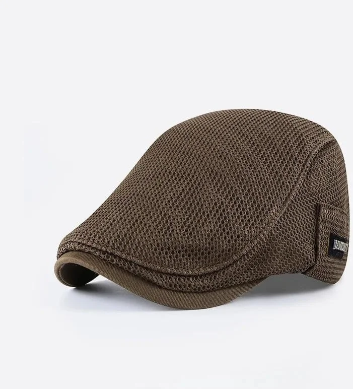 Valkyrie Italian Style Men's Cap Hat Breathable Adjustable Sweatproof Men's Coffee